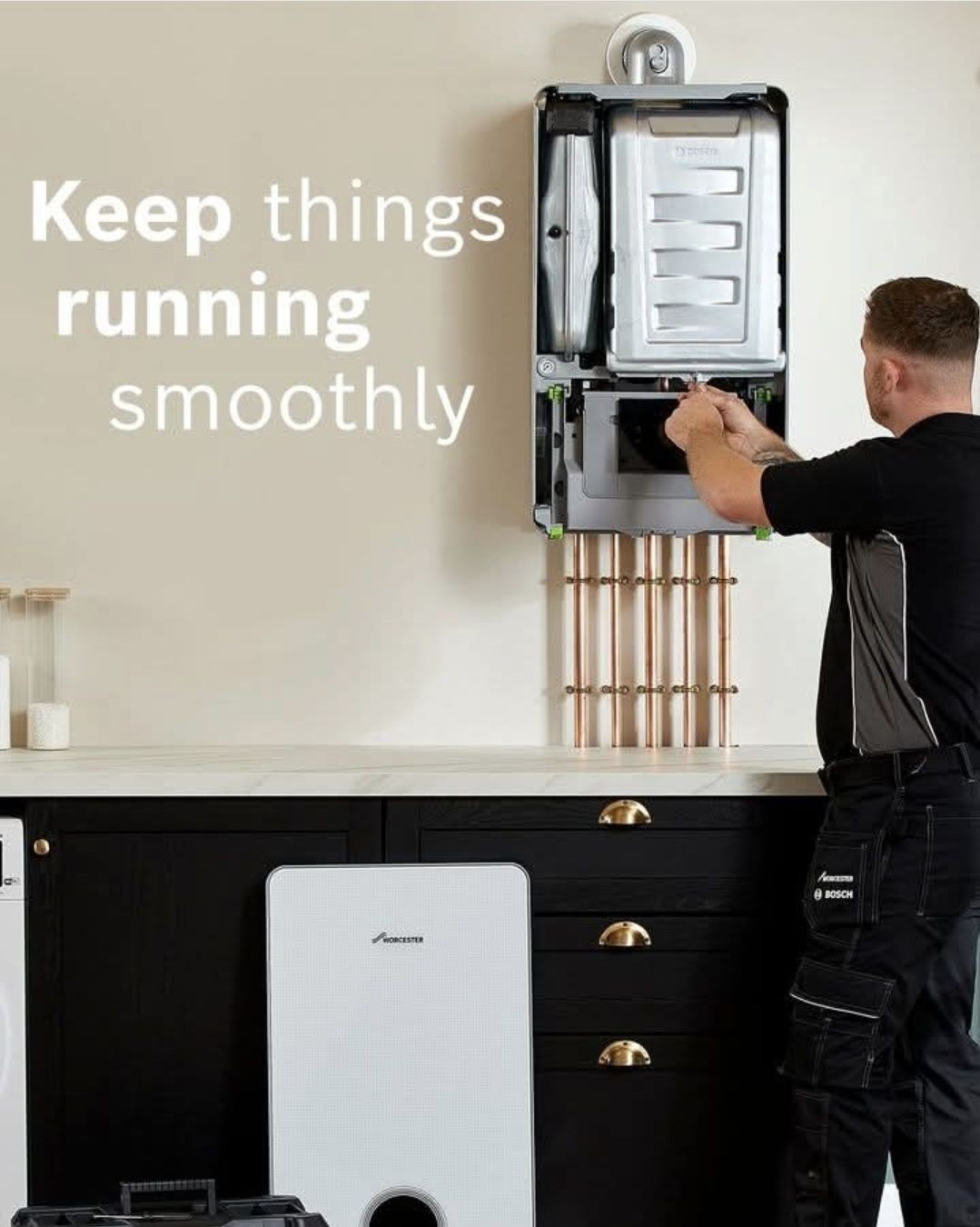 Local Gas Safe engineer servicing a boiler in Maresfield, East Sussex — part of Absolute Plumbing & Heating's trusted annual boiler check. Local Gas Safe engineer servicing a boiler in Maresfield, East Sussex — part of Absolute Plumbing & Heating's trusted annual boiler check.