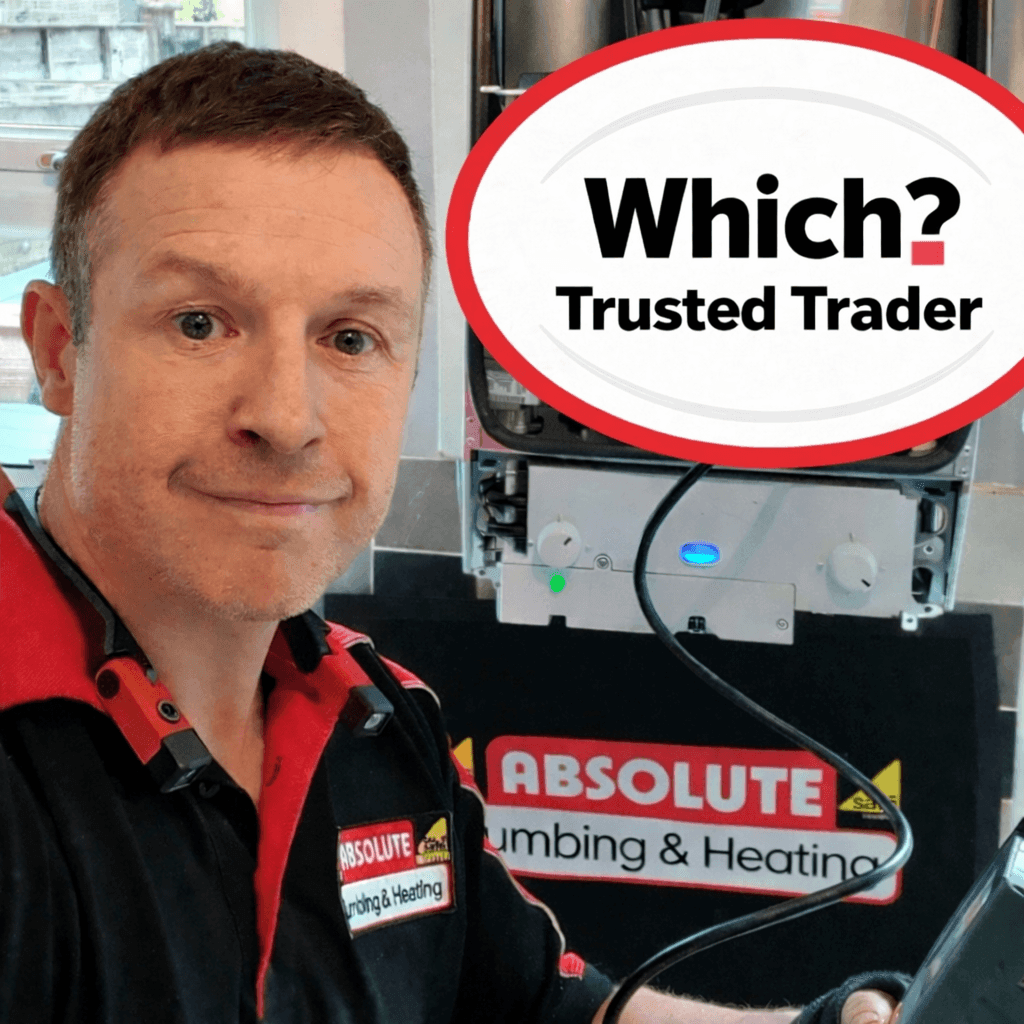 Gas Safe engineer from Absolute Plumbing and Heating carrying out a boiler installation, approved Which Trusted Trader. Gas Safe engineer from Absolute Plumbing and Heating carrying out a boiler installation, approved Which Trusted Trader.