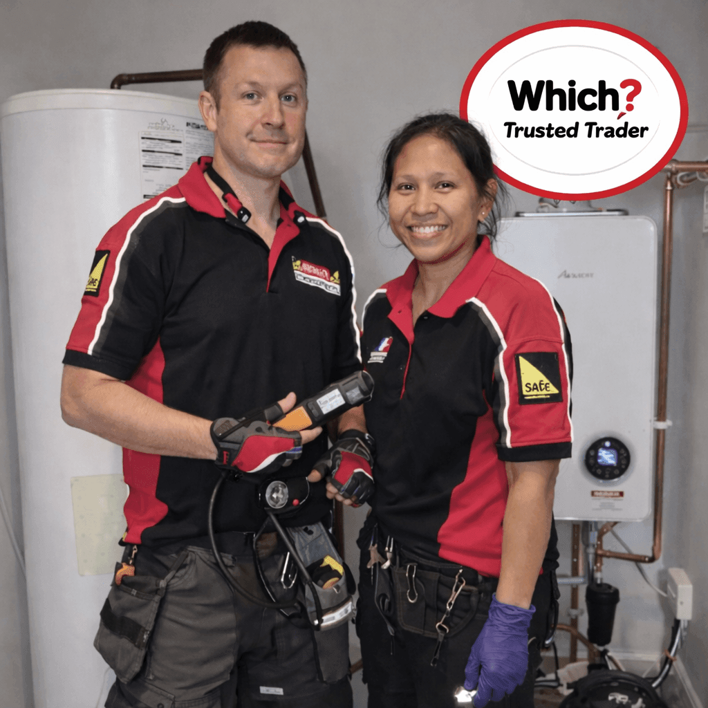 Gas Safe registered engineer servicing a boiler in a Uckfield home – Absolute Plumbing & Heating Gas Safe registered engineer servicing a boiler in a Uckfield home – Absolute Plumbing & Heating